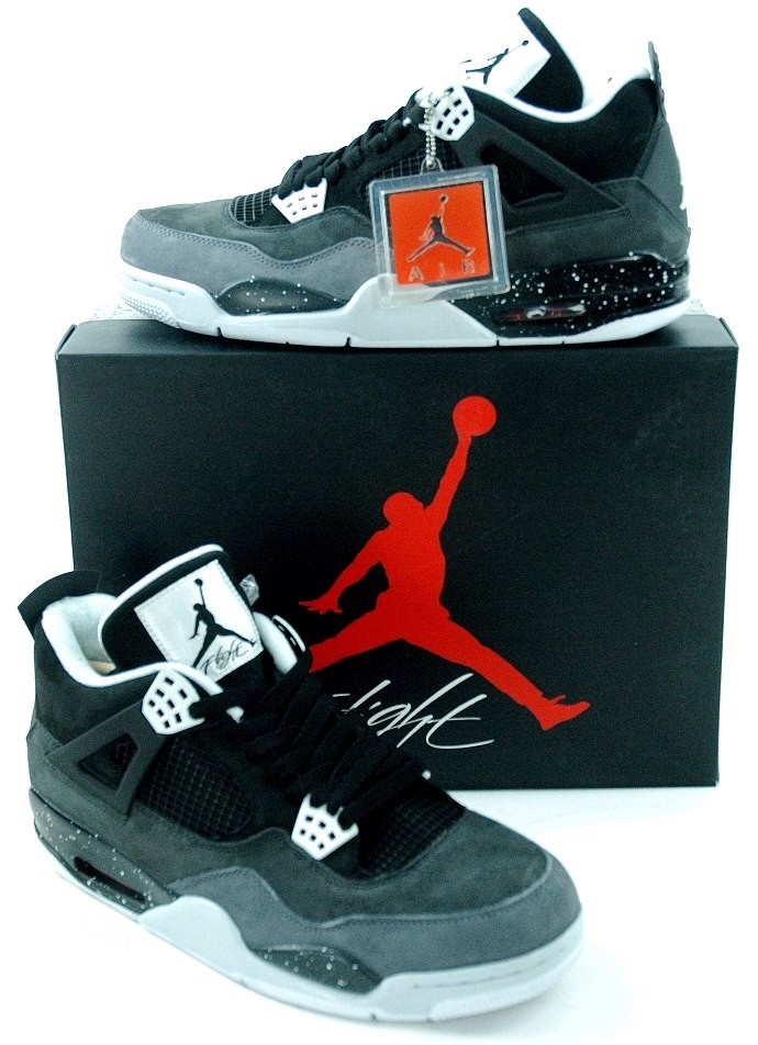 Nike Air Jordan 4 Retro IV " FEAR PACK" Black Wht Stealth Cool Grey