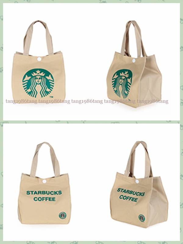 New Starbucks Coffee Canvas Mini Shopping Bag Tote Bag Gift Mini Lunch