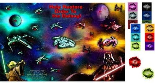 star wars party games. Award them with a Star wars party favors from any of the Star Wars themes.