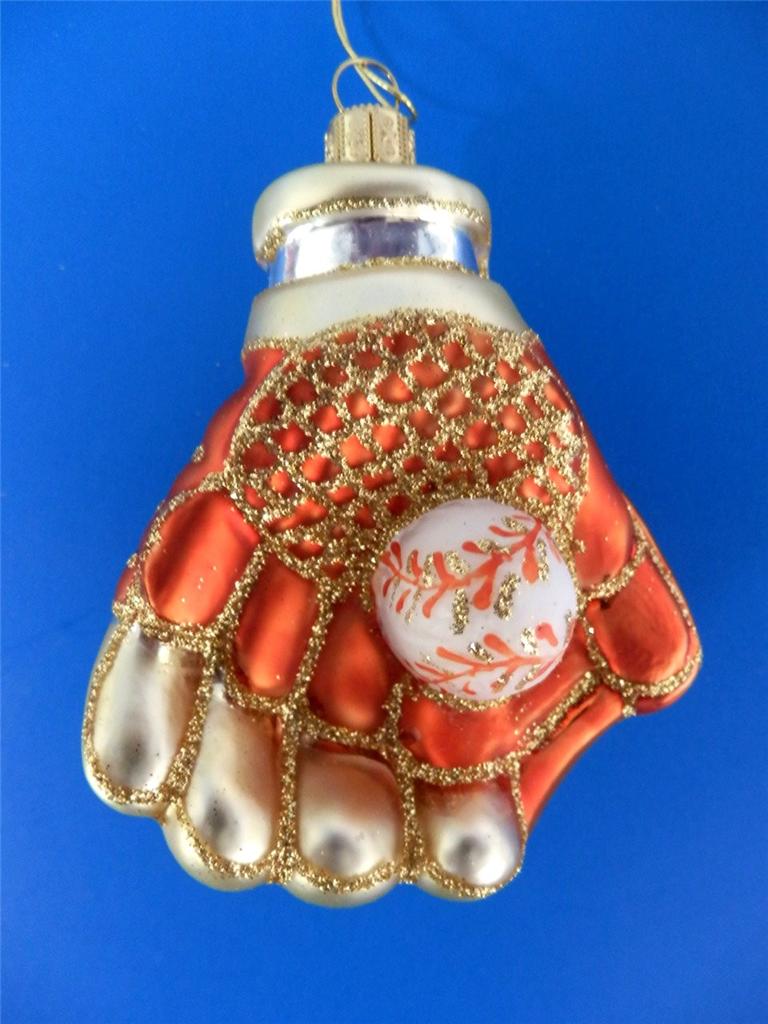 baseball glove mitt and ball european blown glass baseball glove mitt and ball european blown glass