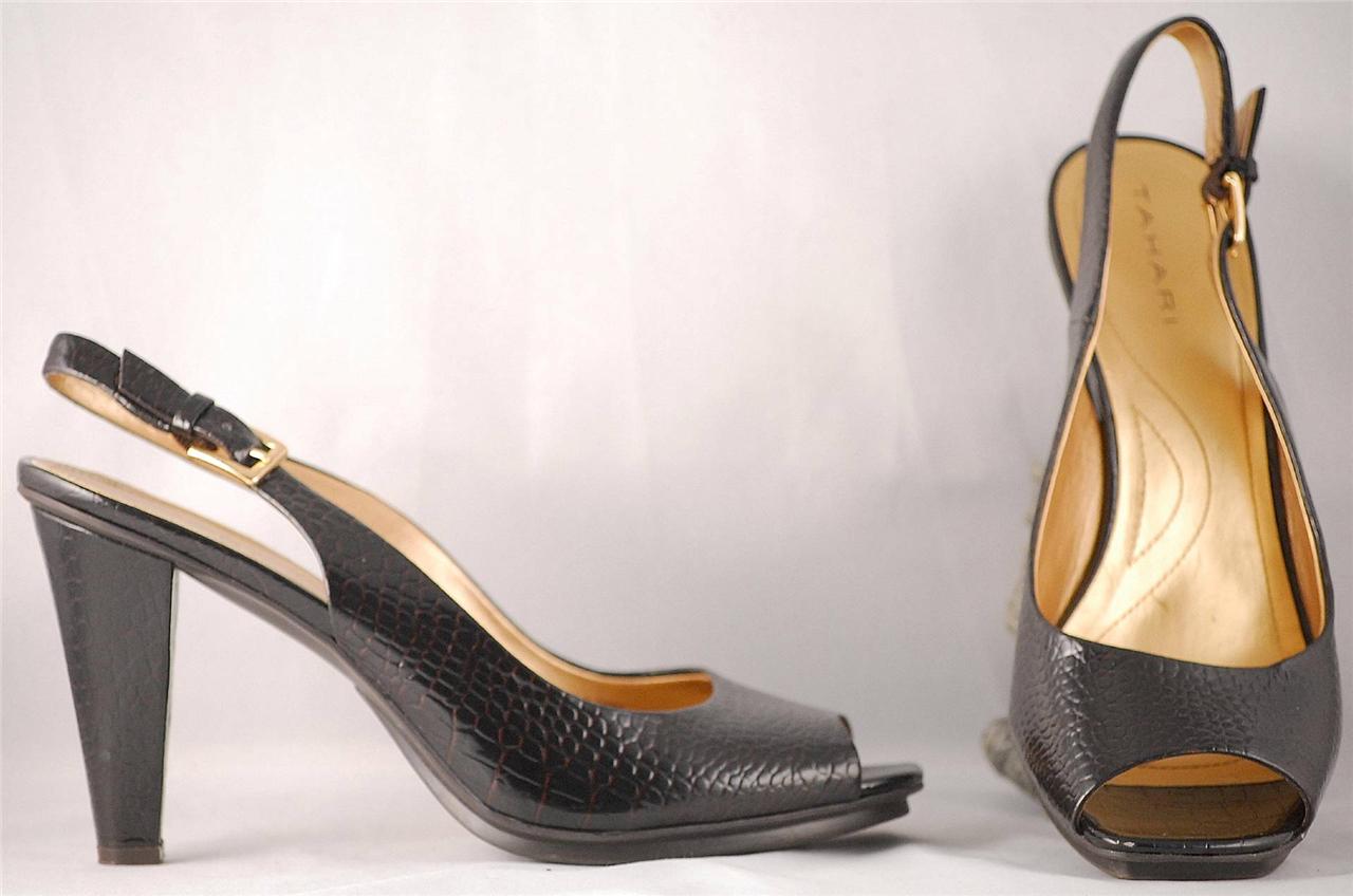 brown slingback heels