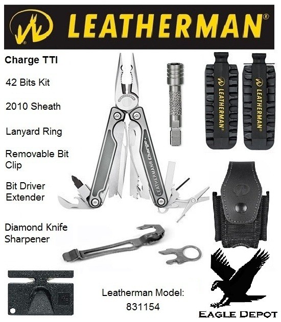 Leatherman Charge TTI w/Bit Kit, Sheath, Bit Driver Ext eBay