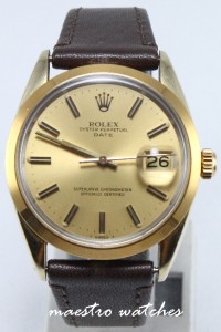 Vintage Rolex 1550 Oyster Date 14K Gold Filled Chronometer 1570