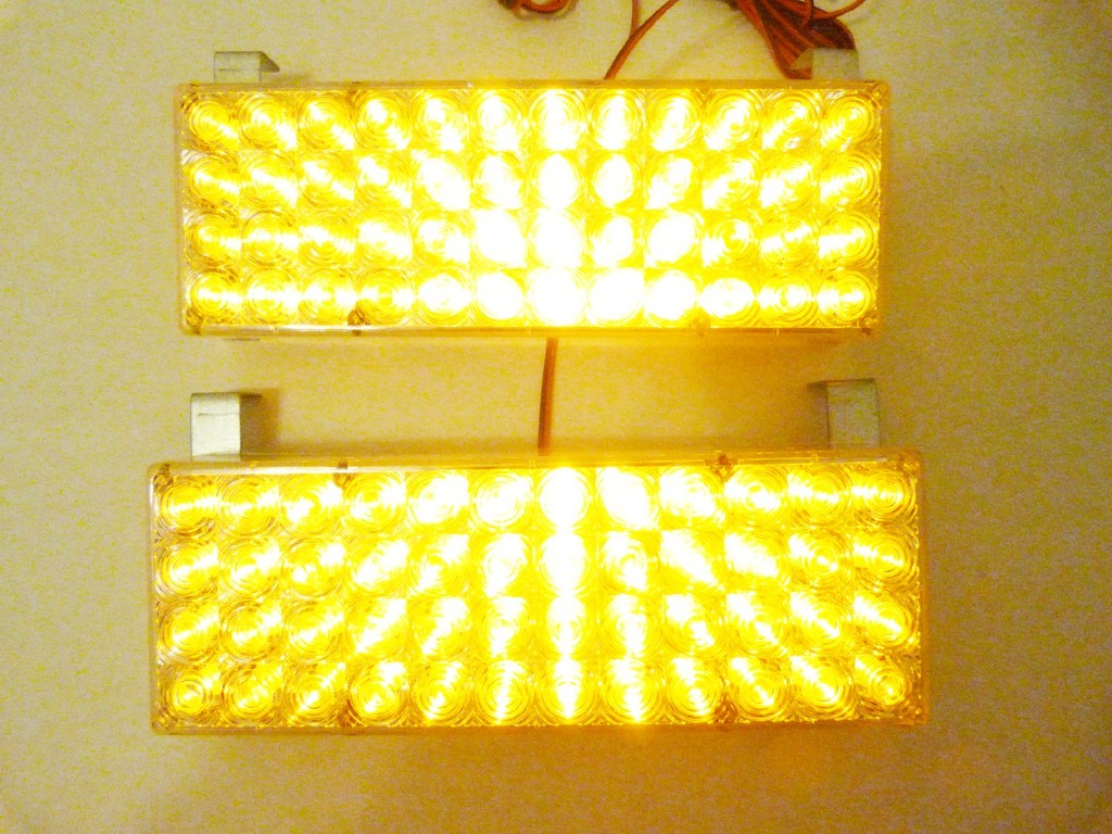 96 LED Vehicle Yellow Emergency Warning Car Visor Flash Bright Strobe