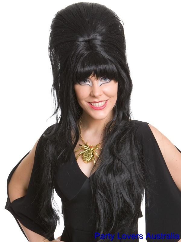 New GOTHIC AMY WINEHOUSE Long Black 50s Beehive Wig For ...