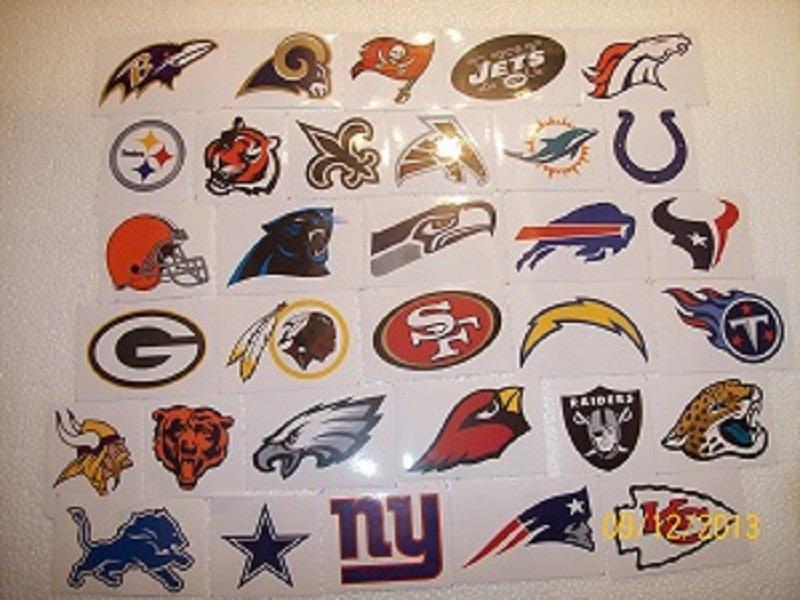 COMPLETE SET NFL LOGO STICKERS ALL 32TEAMS eBay