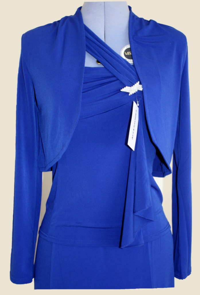 blue satin shrug