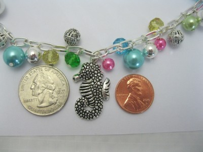 Nautical Fashion Jewelry on Nautical Beach Seahorse Shell Sealife Necklace Set   Ebay