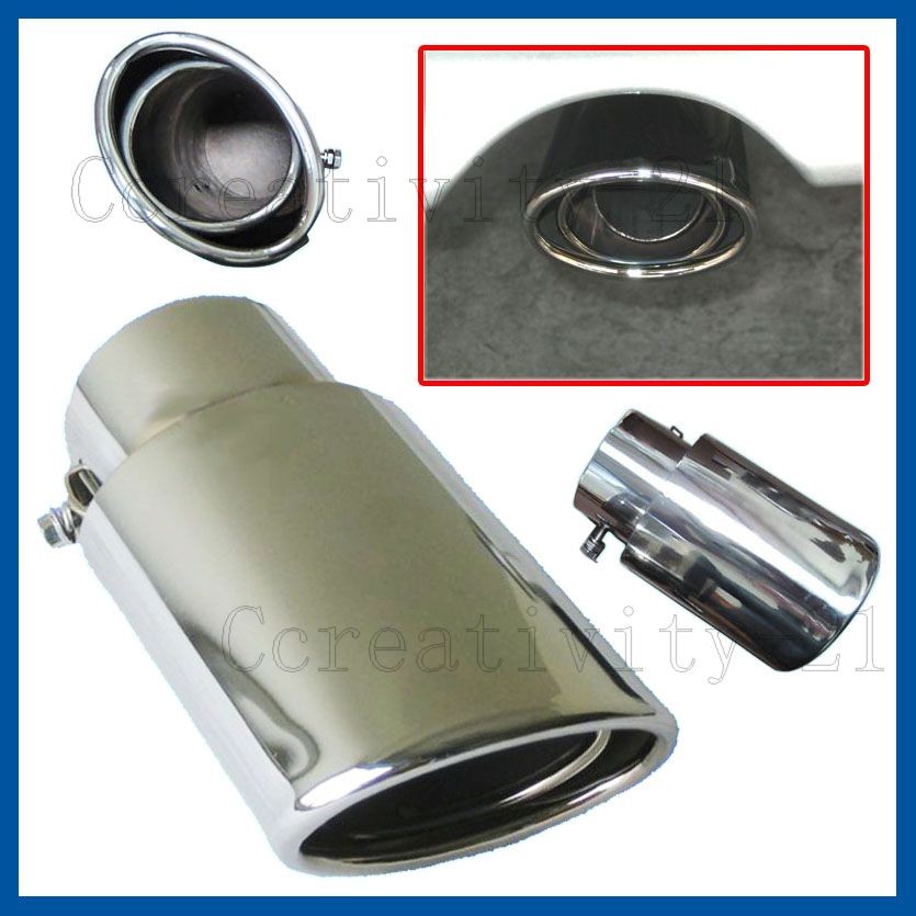 Brushed stainless exhaust tip honda #7