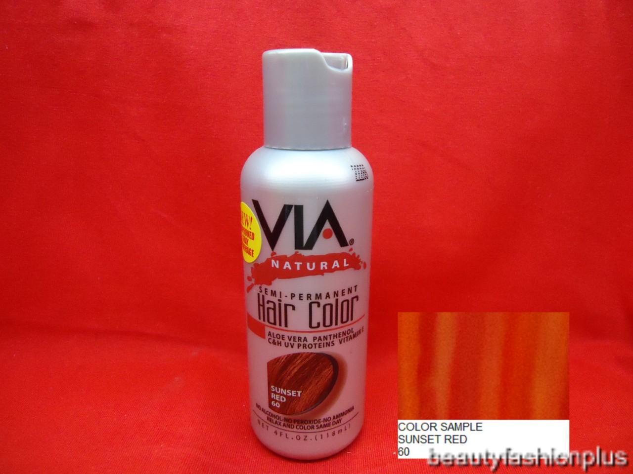 Via Natural Semi-Permanent Hair Color 4 OZ, All colors | eBay