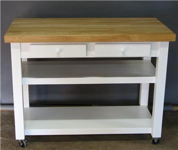 Kitchen Island solid Maple BUTCHER BLOCK work table ...