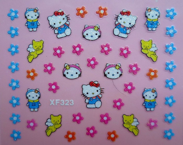 New Hello Kitty Nail Stickers Art 24 Designs Uk New Hello Kitty Nail Stickers Art
