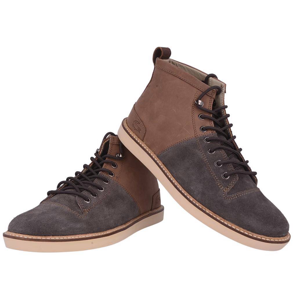 n 034 Mens Leather Boots Shoes Dark Brown 