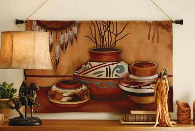 SOUTHWESTERN DECOR POTTERY TAPESTRY WALL HANGING NEW | eBay