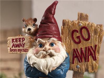 grumpy dwarf garden gnome