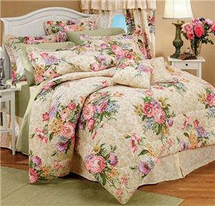 shabby chic style english rose garden comforter set king shabby chic style english rose garden comforter set king