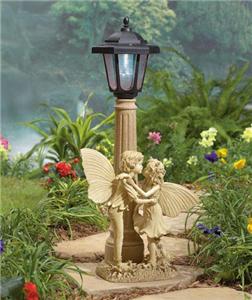 kissing fairy garden statue