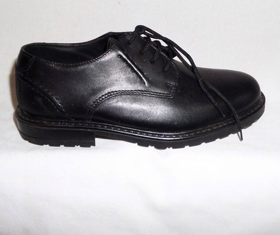 Details about BOYS AUST Sz 3 BLACK ITALIAN LEATHER SHOES LACE-UP ...