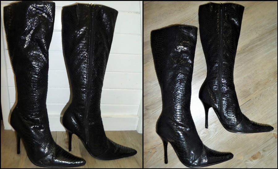 stiletto snakeskin boots