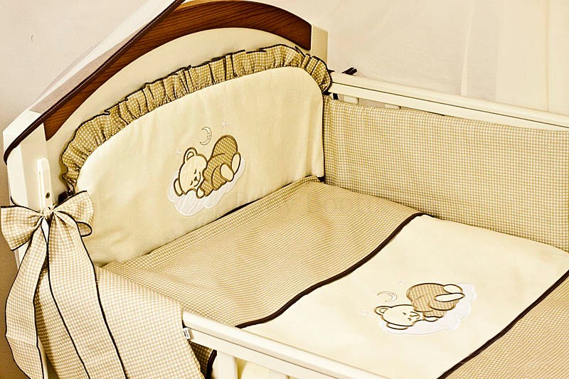 Luxury 10 Piece Baby Cot Bedding Set Cotbed Nursery Canopy Net Sleeping