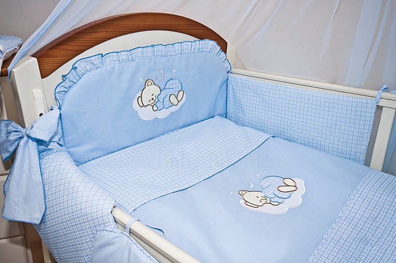 Luxury 10 Piece Baby Cot Bedding Set Cotbed Nursery Canopy Net Sleeping