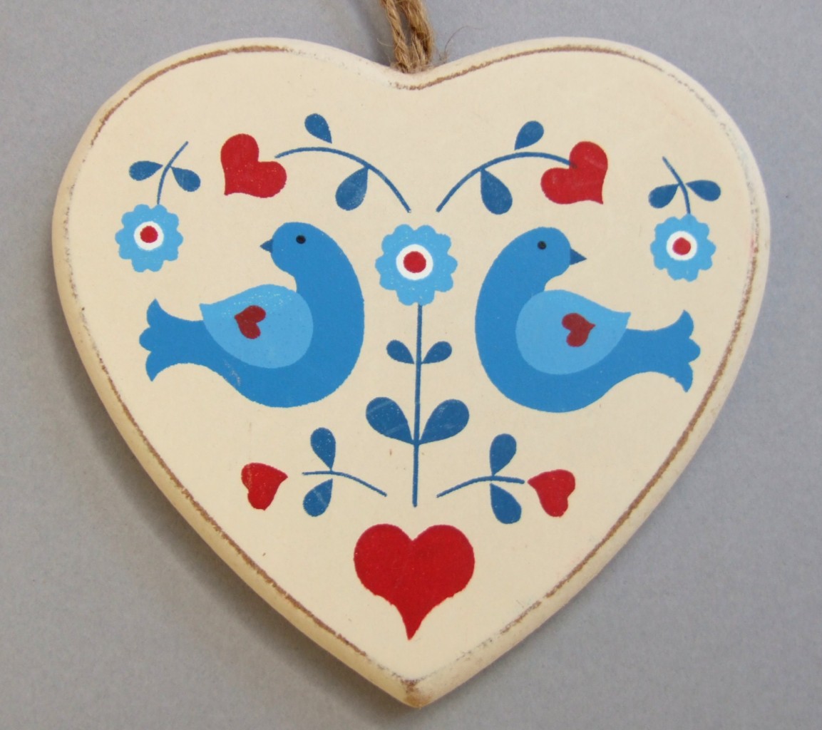 wooden folk art heart hanging christmas decoration love wooden folk art heart hanging christmas decoration love