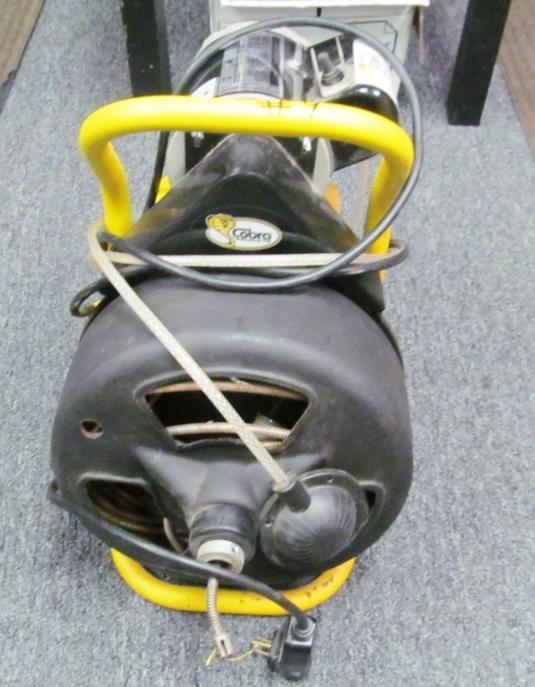 Cobra 40 Series Electric 75' Drain Snake Auger Drum Snake with stand