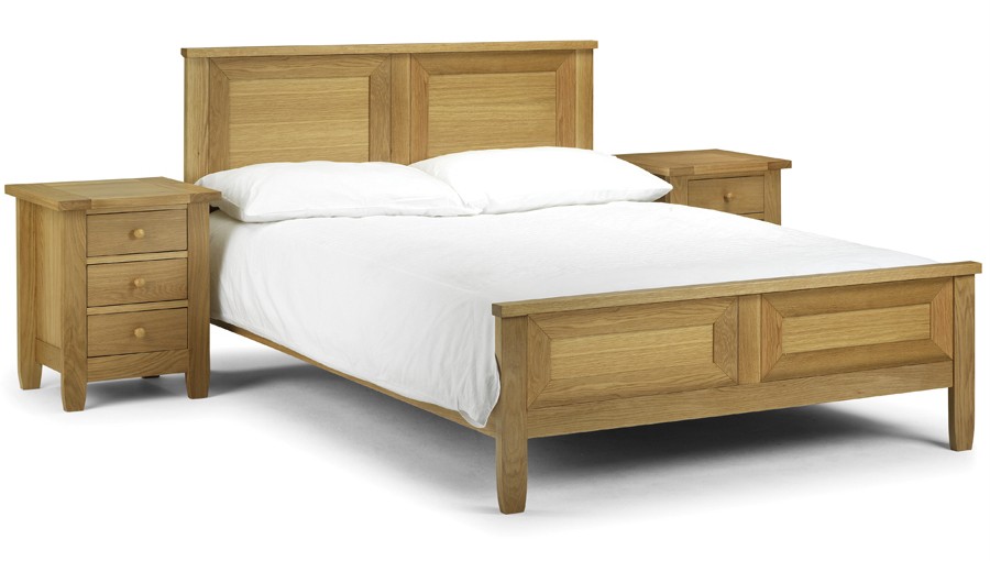 American White Oak & Oak Finish Bed Frame Single/Double/Kingsize 3ft 4ft6 5ft