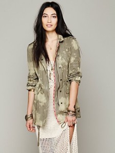 NWT $248 FREE PEOPLE green cargo FESTIVAL EMBROIDERED PARKA jacket