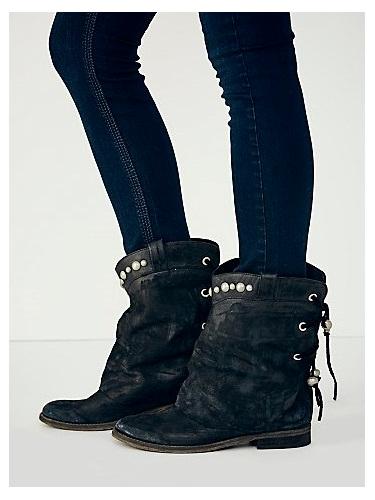 slouchy lace up boots