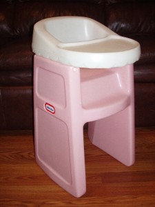 little tikes pink doll high chair