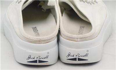 Jack Purcell Shoes on Jack Purcell Converse Womans White Canvas Platform Slip On Sneakers Us