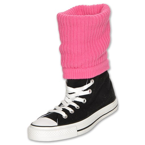 Converse Pink Black Roll Down Leg Warmer High Top 7 8 9 eBay
