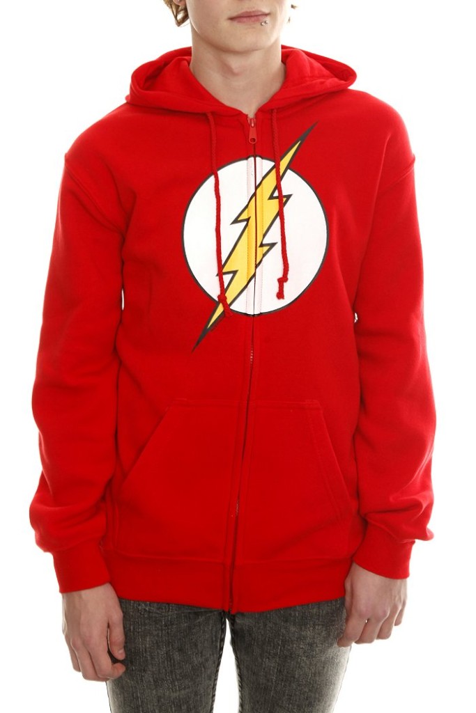 DC-Comics-The-Flash-Logo-Zip-Hoodie-XL-2X-Hooded-Sweatshirt-New-Big