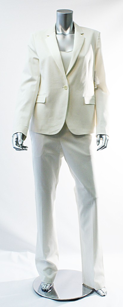 winter white pant suit