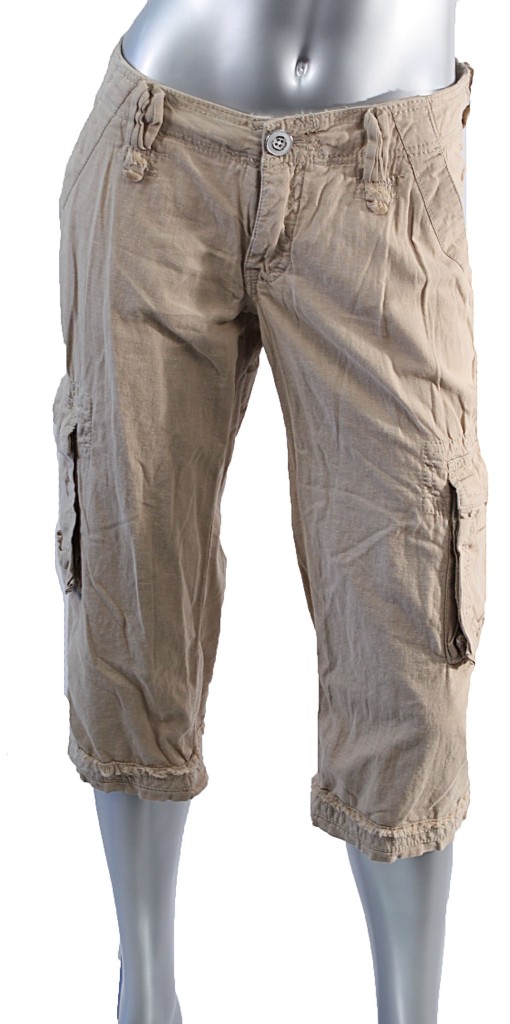womens khaki crop pants