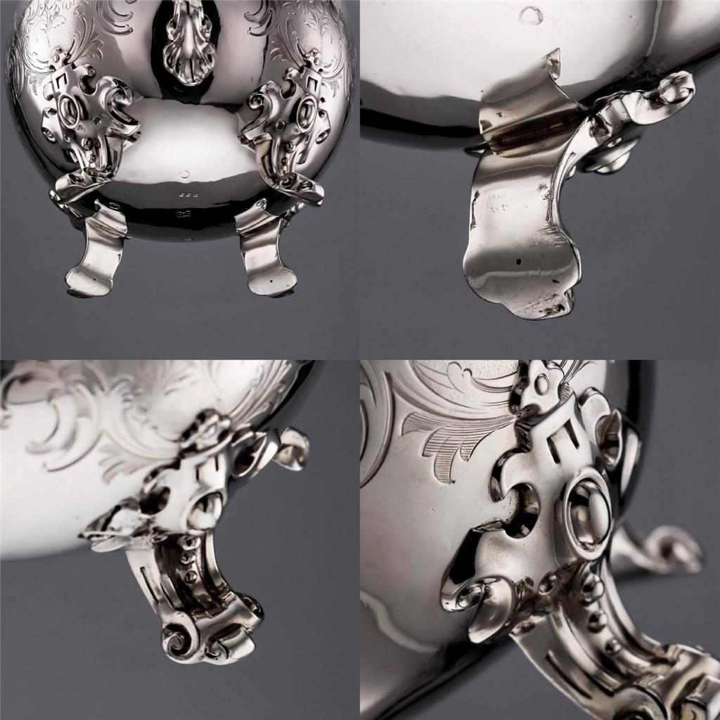 ANTIQUE 19thC VICTORIAN SOLID SILVER 3 PIECE TEA SET, BARNARD c.1847 eBay