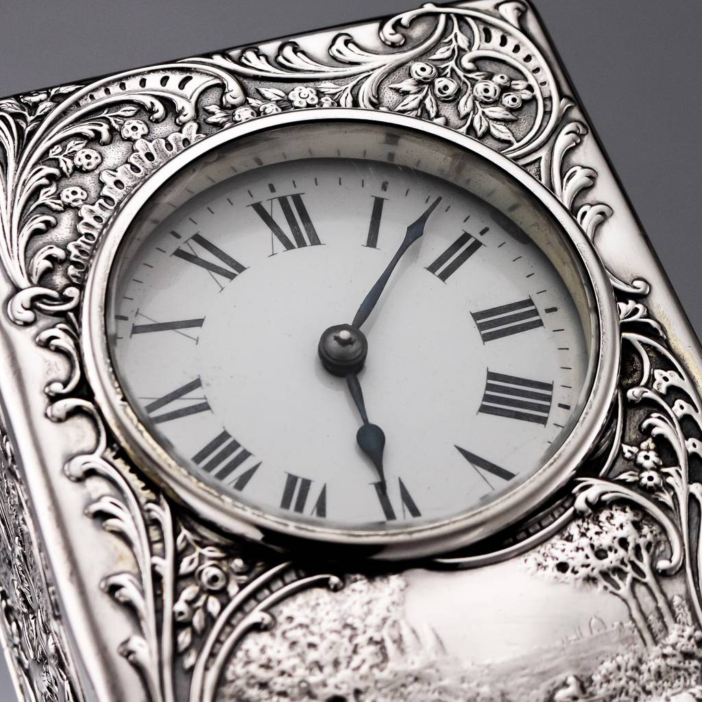 ANTIQUE 19thC VICTORIAN WILLIAM COMYNS SOLID SILVER CARRIAGE CLOCK c.1899 eBay