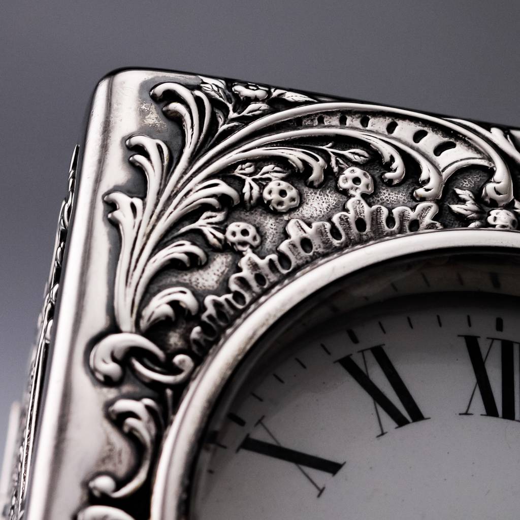 ANTIQUE 19thC VICTORIAN WILLIAM COMYNS SOLID SILVER CARRIAGE CLOCK c.1899 eBay