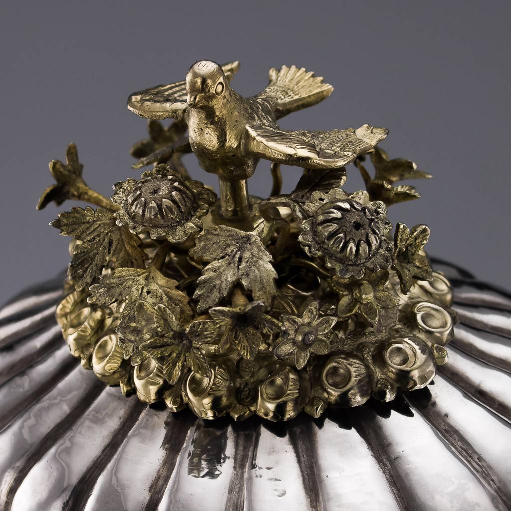 ANTIQUE 19thC OTTOMAN EMPIRE SOLID SILVER MASSIVE JEWELLERY BOX, TURKEY