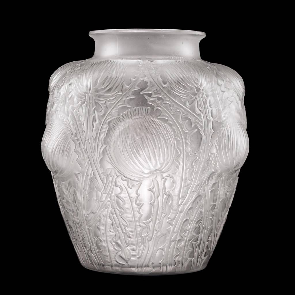 ANTIQUE 20thC FRENCH RENE' LALIQUE LARGE DOMREMY GLASS VASE c.1926 eBay