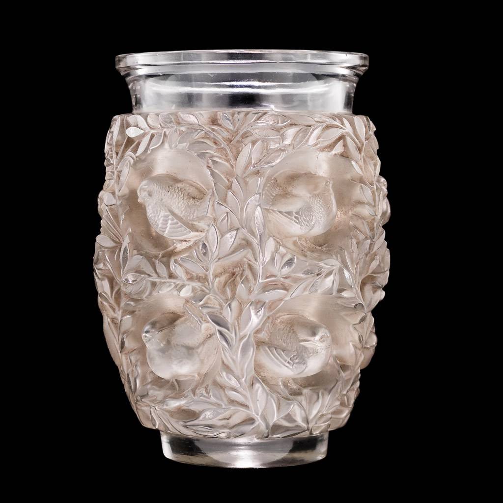 ANTIQUE 20thC FRENCH RENE' LALIQUE LARGE BAGATELLE GLASS VASE c.1939 eBay