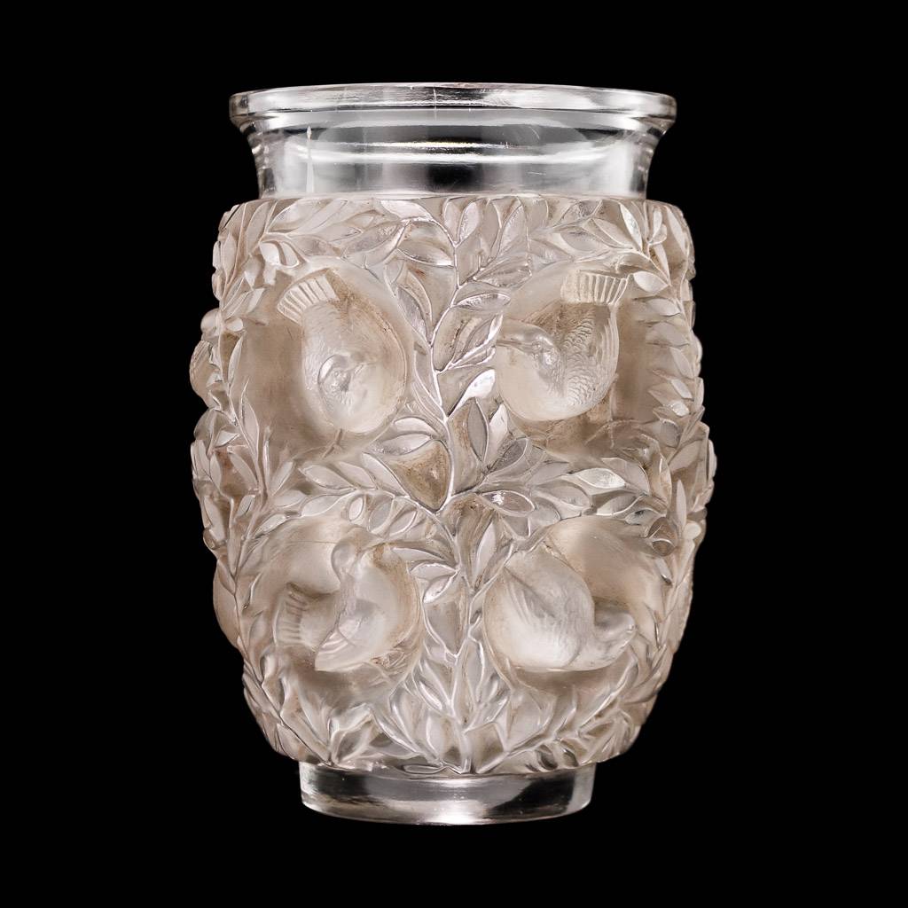 ANTIQUE 20thC FRENCH RENE' LALIQUE LARGE BAGATELLE GLASS VASE c.1939 eBay