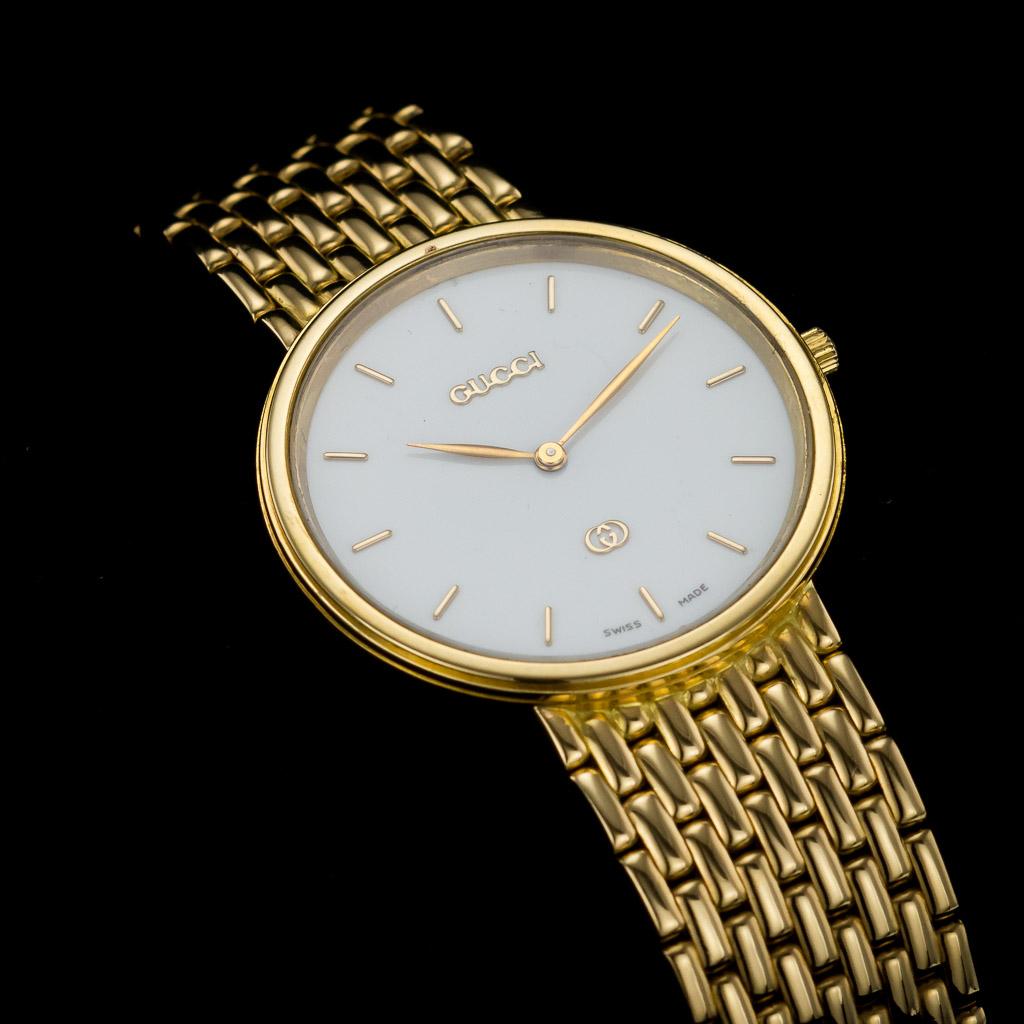 GENUINE GUCCI SOLID 18K YELLOW GOLD WATCH AND BRACELET ref 700M