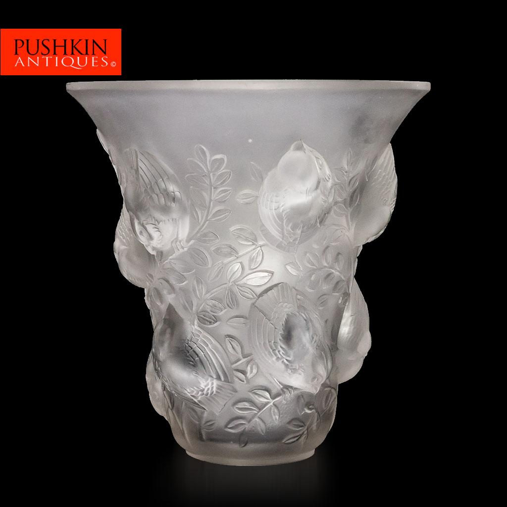 ANTIQUE 20thC FRENCH RENE' LALIQUE LARGE SAINT FRANCOIS FROSTED GLASS