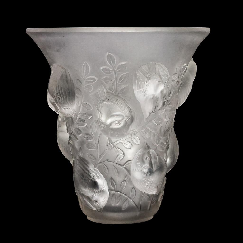 ANTIQUE 20thC FRENCH RENE' LALIQUE LARGE SAINT FRANCOIS FROSTED GLASS