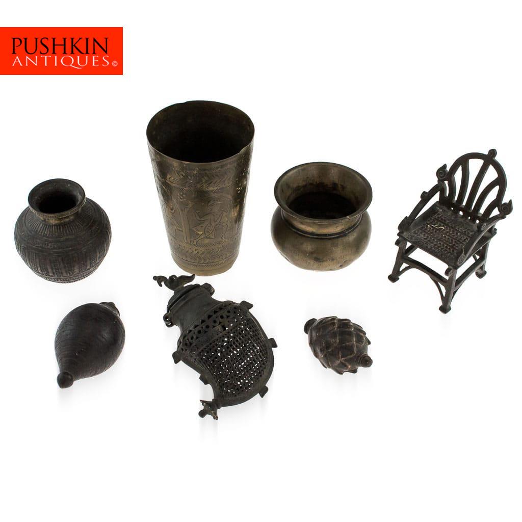 ANTIQUE 19thC INDIAN COLLECTION OF METAL WEAR OBJECTS c.1880 eBay