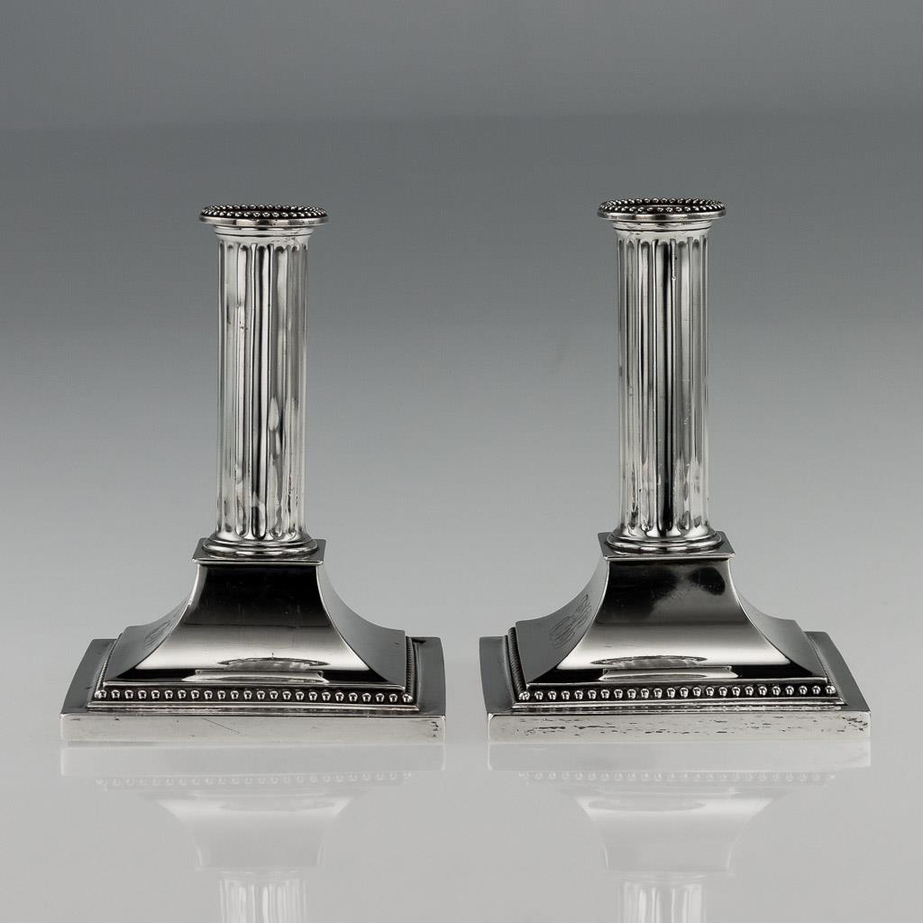 ANTIQUE 19thC TIFFANY SOLID SILVER PAIR OF CANDLESTICKS c.1880 eBay