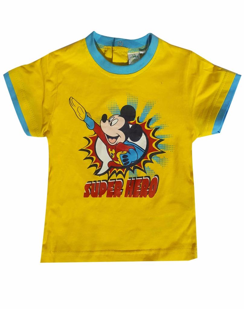 Baby Boys Disney Mickey Mouse Cotton Print Top T-Shirt tshirt Age 6 9 12,18,24 M 