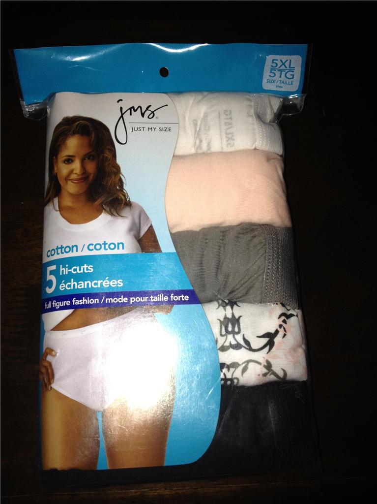 Just My Size JMS 4X,5X Plus Size, Brief,High Cuts Underwear,Panties